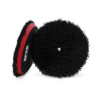 SPTA Tampone per lucidatura in microfibra, 2 pezzi da 125 mm, disco da taglio in microfibra con supporto in velcro per lucidatura auto, lucidatrice, lucidatura, ceretta e lucidatura, 2 pezzi