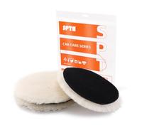 SPTA Tamponi per lucidatura della lana, 3 pezzi da 125 mm (125 mm) Cuscinetto per il taglio della lana, tampone per la lucidatura e la lucidatura della lana ruota per lucidatrice per auto da 5 pollici composto, lucidatura, lucidatura