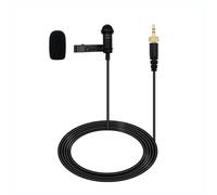 SPTSSWET Microfono Lavalier compatibile con trasmettitore wireless Sennheiser a condensatore omnidirezionale microfono cablato 3,5 mm TRS risvolto per lezioni live streaming YouTube 1,5 m nero