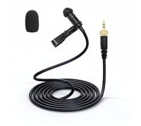 SPTSSWET Microfono Lavalier per trasmettitore wireless Sennheiser a condensatore omnidirezionale microfono cablato 3,5 mm TRS risvolto per lezioni live streaming YouTube 1,5 m nero (1)
