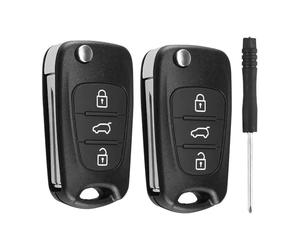 SPTwj 2 Pezzi Guscio Chiave Auto Compatibile con Hyundai i30 i20 i10 ix20 ix35 e Kia Cee'd Soul Rio Sportage Venga 3 Tasti Telecomando Cover Guscio Chiave Accessori