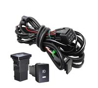 SPUFKGE Alogeno-Faro 2 Pezzi LED Angelo Occhio Fendinebbia Montaggio Per Nissan Per Qashqai 2007-2013 30W Auto Halo Anello Nebbia Daytime Jogging Lampada DRL 8000LM 12V Fari Anteriori(Harness Wire)