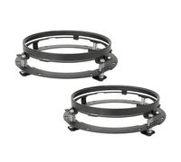 SPUFKGE Alogeno-Faro 2x Fari A LED Per Auto Da 7 Pollici Hi/Low H4 Halo Angle Eyes DRL Per Hummer Per Fuoristrada Per Defender 4x4 Fari Fari Anteriori(2piece Black Bracket)