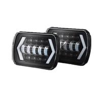 SPUFKGE Alogeno-Faro Fari A LED Da 7 Pollici Hi-Lo Beam Halo DRL 12V 24V Con Cablaggio H4 Per Auto Per Jeep Per Wrangler YJ Per Cherokee XJ MJ Head Light Fari Anteriori(2piece)
