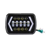 SPUFKGE Alogeno-Faro Fari A LED Da 7 Pollici Hi-Lo Beam Halo DRL 12V 24V Con Cablaggio H4 Per Auto Per Jeep Per Wrangler YJ Per Cherokee XJ MJ Head Light Fari Anteriori(1piece)