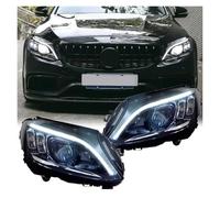 SPUFKGE Alogeno-Faro Fari Anteriori A LED Per Auto Per Benz Classe C C180 C260 W205 2015-2021 Gruppo Ottico Anteriore Accessori Per Fari A LED DRL. Fari Anteriori(Europe Version,D)