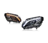 SPUFKGE Alogeno-Faro Fari Auto Per Benz Classe C W205 2014-2020 Lampade A LED Per Auto Luci Diurne Indicatori Direzione Dinamici Accessori Per Auto Fari Anteriori(Xenon)