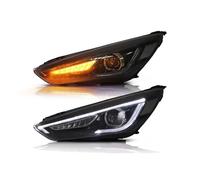 SPUFKGE Alogeno-Faro Faro LED Per Auto Per Ford Per Focus 2015 2016-2017 Lampada Frontale Con DRL Blu AndEyes Plug N Play Light Fari Anteriori(Headlights)