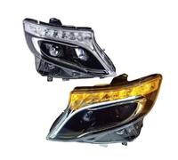 SPUFKGE Alogeno-Faro Per Benz Per Vito W447 E32 2016-2022 Fari Per Auto Kit Di Accessori Per Lenti Proiettore A LED Per Fari Auto Stile Aggiornato Fari Anteriori