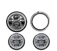 SPUFKGE Faro Anteriore per Moto per V-Star per Trascinare per Star 650 1100 per Strada per 1600 1700 per Royal 1300 4.5 "Fendinebbia Passaggio 7" LED del Faro