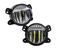 SPUFKGE Faro Fendinebbia Per Jeep Per Wrangler JK JL JLU Per Rubicon Sahara 2018 2019 Fendinebbia A LED DRL Luci Diurne Paraurti Anteriore 12V(Fog DRL White)