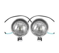 SPUFKGE Faro Per Moto 2 Pezzi Universali DC 12V 4 Fari A Proiettile Con Fendinebbia Lampada Cromata Luce Ambra Accessori Ricambio