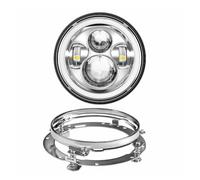 SPUFKGE Faro Per Moto Faro Proiettore A LED Da 7" + 4 Luci Sorpasso 1/2" Per Touring Electra E Glide Nero 7 Pollici(Chrome DRL)