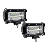 SPUFKGE Per ATV 4X4 UTV Barca Auto Camion Fendinebbia Per 72W Giallo 2pc Barra Luminosa A LED Per Faretti Fuoristrada 12V 24V Ambra Lavoro Fanale Anteriore