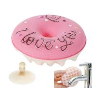 Spugna a ciambella, graziosa rotonda morbida per la casa, spugna per lavare i , non graffia, per bagno, doccia, stoviglie, controsoffitti, piastrelle, lavello, casa