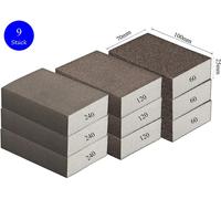 Spugna Abrasiva Set 9 Pezzo Grana 60-240 Disco Lucidazione Blocchi Macinare