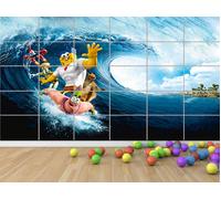 SPUGNA BOB Sponge Bob Pellicola Ufficiale Gigante locandina Stanza Bambini