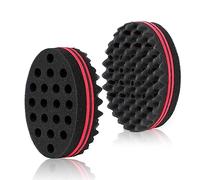 Spugna Capelli Ricci, 2pcs Spugna per Capelli Acconciatura Spugna Capelli Afro Spugna Capelli Chignon per Afro Curl Coil Waves, Parrucca, Braid Hair Comb Styling Tool