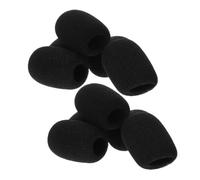 Spugna Copri Microfono Nero 10 Pezzi per Lapel e Collo di Cigno | Riduzione del Vento e Voce Nitida, Ricambi di Riserva per Sale Riunioni e Oratori, Spugna Nera
