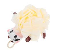 Spugna da Bagno a Forma di Mucca per Bambini in Pe Bianco | Doccia e Bagno, Design Tenero a Tema Animale, Accessorio Bagno Adatto ai Piccoli