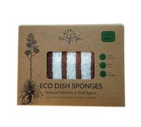 Spugna da cucina naturale biodegradabile Bio4You, compostabile, in cellulosa e noce di cocco, confezione da 12 spugne ecologiche per piatti, forma pratica