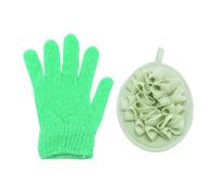 Spugna Da Doccia 1 Pezzo, Guanto Da Doccia 1 Pezzo, Palla Da Doccia Schiumogena, Luffa Esfoliante, Asciugamano Da Doccia Verde, Accessori Per La Pulizia Della Doccia