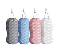 Spugna Doccia Corpo 4 Pezzi Pouf Esfolianti e Scrub per il Corpo | Scrub Corpo Per Il Bagno Pouf Esfoliante Pulizia Quotidiana Per Donne, Uomini, Bambini, Ragazzi, Ragazze, Famiglia,