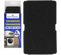 SPUGNA FILTRO ASCIUGATRICE 240X155X11MM 3 PEZZI PER BEKO ACCESSORI ELETTRODOMEST