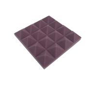 Spugna fonoassorbente 25x25x5cm, Pannelli in schiuma acustica ad alta densità Nero Viola Grigio, Pannelli acustici 1 pz(PURPLE)