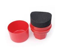 Spugna for lucidatura auto, ceratura, applicatore curvo, for dettagli auto, spugna for cera for pneumatici, spugna in schiuma ad alta densità, compatibile con auto(Red)