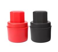 Spugna for lucidatura auto, ceratura, applicatore curvo, for dettagli auto, spugna for cera for pneumatici, spugna in schiuma ad alta densità, compatibile con auto(Black-Red)
