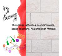 Spugna Isolamento Rumore 24pcs Materiale Assorbente Suono per Studio Registrazione Sonoro Ascoltare Home Theater KTV Casa Dimensioni 300x300x15mm Colori Rosso