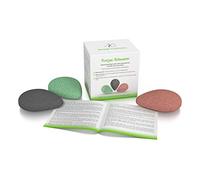 Spugna Konjac in confezione da 3 con carbone di bambù argilla rossa tè verde ideale per un delicato e delicato viso speeling & perfetto per la pulizia quotidiana profonda ecologico e sostenibile.