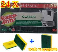 SPUGNA LAVAPIATTI Scotch-Brite PER PIATTI PENTOLE PADELLE KIT 72 pezzi