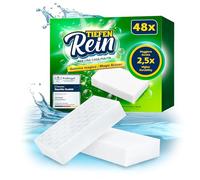 Spugna Magica PRO 48 pezzi - Novità: spugna magica per muro con una durata 2,5 volte superiore | Gomma Magica extra resistente | Magic Eraser rimuove lo sporco da pareti, scarpe, cucine e bagni