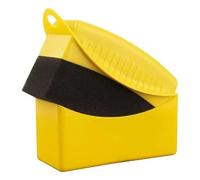 Spugna morbida for la pulizia dell'auto, efficace lavaggio automatico, tecnologia in microfibra, spugna sicura for la pulizia della vernice e della superficie del veicolo.(Yellow With Cove)