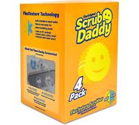 Spugna originale Scrub Daddy - Scrubber antigraffio per piatti e casa, resistente agli odori, morbida in acqua calda, resistente in acqua fredda,