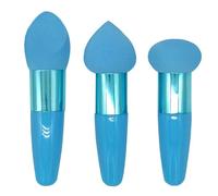 Spugna per trucco professionale - Spugna per trucco multiuso - Puff per fondotinta di alta qualità | Frullatore per trucco in soffio per fondotinta ad alta densità da 3 pezzi con manici, strumento cos