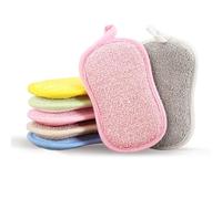 Spugna Piatti lavabile Cucina AntiGraffio Spugna Abrasiva, 6 Pezzi Spugne Cucina, Spugna da Cucina Lavabile Con 2X Extra Resistente Spugna Anti Grasso Fibra e microfibra per Posate/Cucina/Bagno