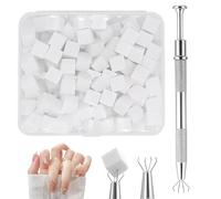 Spugna Unghie Sfumato - 200 Pezzi Spugnette Con Penna Applicatrice, Strumenti Manicure | Kit Spugne Unghie Per Famiglia Amici Fidanzata Mamma