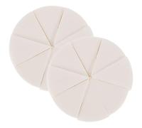 Spugne a Cuneo in Lattice Bianche, 2 Set per Applicazione | Applicatore Cosmetico, Confezione da Due Set, Uso Asciutto o Bagnato, Colore Bianco, Forma a Cuneo
