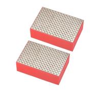 Spugne abrasive, Macinatura for vetro diamantato rosso a grana 60. Blocco di spugna 9 x 6 cm 2 pezzi