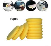 Spugne Applicazione per cera Auto 10pz Morbide Gialle Spugne | Morbidezza elevata, doppia faccia utilizzabile, lavabili fino a 8 volte, ideali per cera e gel