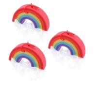Spugne Bagno Arcobaleno 3 Pezzi in Spugna e Nailon | Forma Arcobaleno, Design Cordino Sospeso, per Adulti e Ragazzo Ragazza, Texture Confortevole