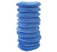 Spugne blu, 10 pezzi, cera auto, tamponi lucidanti manuali, spugne per la cura dell'auto, tamponi applicatori in microfibra, tamponi riutilizzabili, strumenti di lavaggio auto per auto e moto