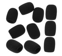 Spugne Copri Microfono Nero per Cuffie e Lavalier, 10 Pezzi | Sponge, Effetto Antipop, per Sale Riunioni e Interventi, Ricambi Pratici per Voce Chiara