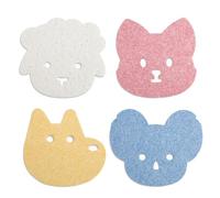 Spugne da Bagno per Bambinik,4 Pezzi,Spugnetta Neonato Bagnetto,Forma Cartone Animato,Spugna da Bagno Carina,Spugna Ultra Assorbente,per Bambini