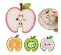 Spugne Da Cucina, 4 Pezzi Spugne Per Vassoio A Forma Di Frutta Carina | Spugna Per Lavastoviglie In Polpa Di Legno Compressa, Spugne Assorbenti A Forma Di Frutta Antigraffio, Per Pentole, Padelle