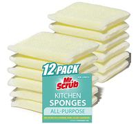 Spugne da cucina per lavare i piatti, pulizia cucina, multiuso, 12 tamponi, antigraffio, spugna da cucina di alta qualità e tamponi per la pulizia, ideali per cucina, bagno