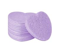 Spugne facciali a forma di cuore, 100% naturali, riutilizzabili, compresse | 50 spugne per il viso a forma di cuore, morbide spugne cosmetiche a forma di cuore per la rimozione del trucco, pulizia dei